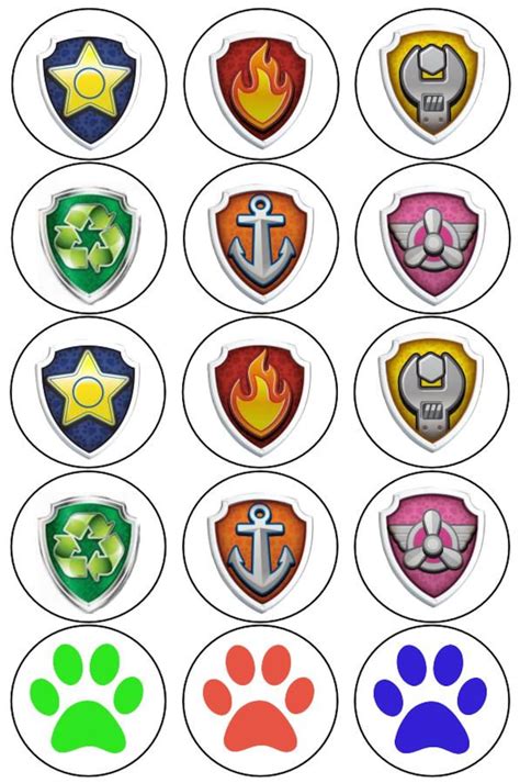 Paw Patrol Badge Template