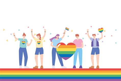 Lgbtq Community For Pride Parade And Celebration Vector Art At Vecteezy