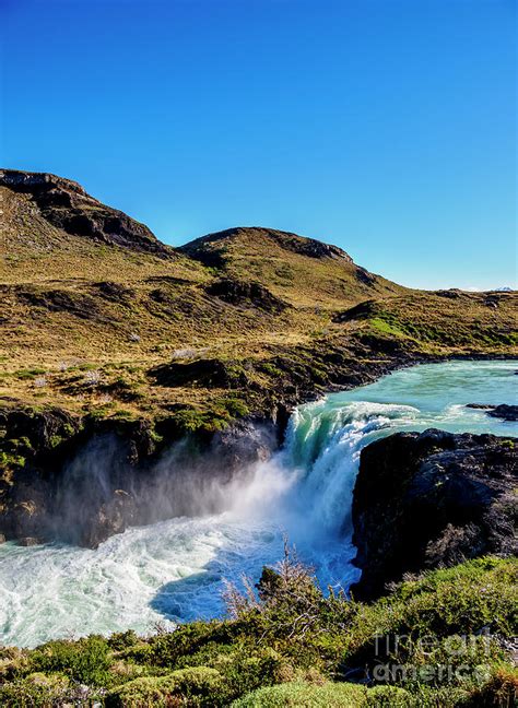Salto Grande Waterfall In Torres Del Paine National Park Patagonia