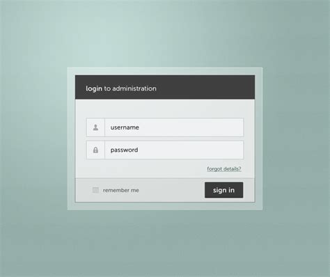 Admin Panel Login Page Minimalistic By Skaars Cz On Deviantart