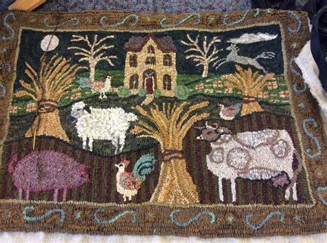 No Info On This Pattern I Love It Rug Hooking Patterns Primitive Rug