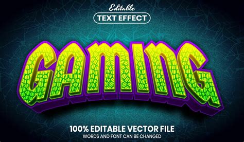 Premium Vector Gaming Text Font Style Editable Text Effect