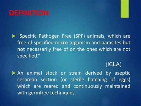 Specific Pathogen Free Animal