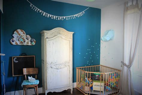 Ambiance sticker, stickers muraux & décoratifs. chambre enfant garçon vintage mur bleu canard | Chambre ...