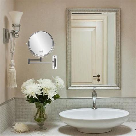 This cool extendable mirror was made with ergonomics in mind. Wall Mounted Makeup Mirror 10x Magnification 8 TwoSided ...