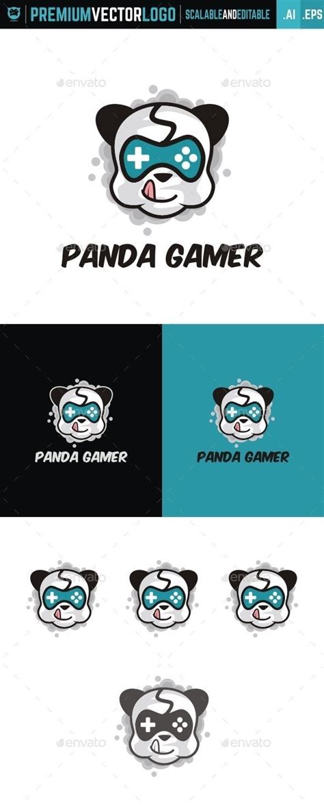 Panda Gamer Logo Template Vector Eps Ai Download Here Graphicriver