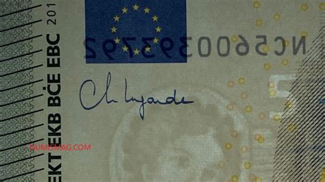 Combien Vaut En Euro Une Livre Sterling - Premier billet euro avec la signature de C. LAGARDE, gouverneur de la