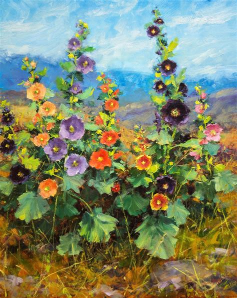 How To Paint Hollyhocks Part 1 Video Master Oil Painting Master