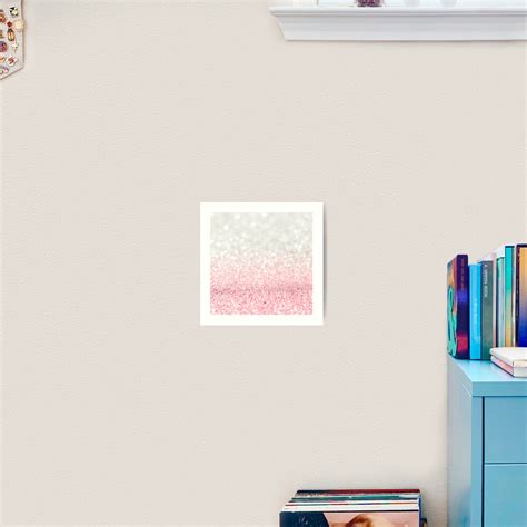 Pink Ombre Glitter Art Print For Sale By Heartlocked Redbubble