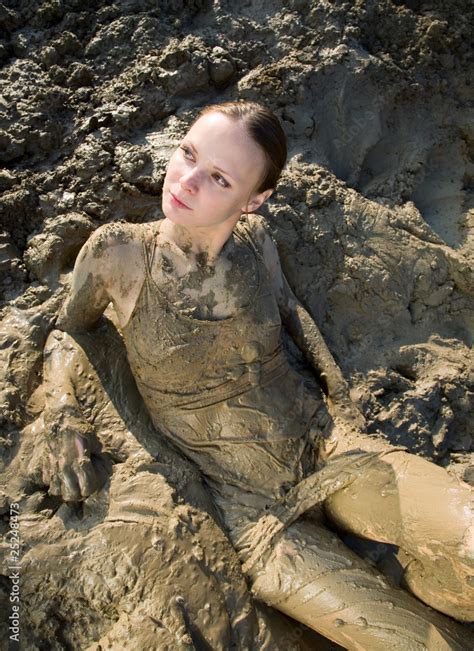 Sexy Woman Lying In The Mud Stock Photo Adobe Stock