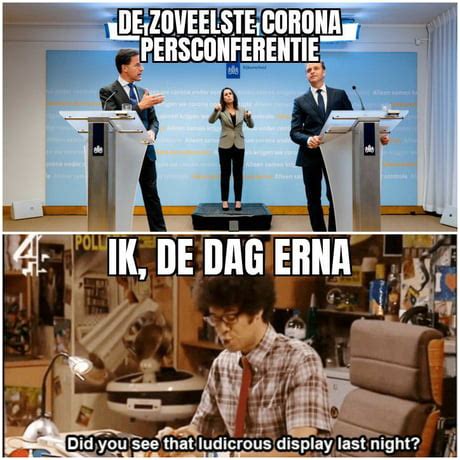 Discover and share the best gifs on tenor. Persconferentie Corona Humor : Cafes En Restaurants Gaan ...