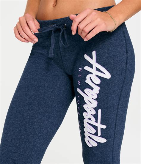 Aeropostale Script Low Rise Fit And Flare Sweatpants