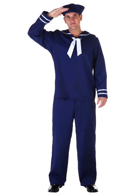 Fun Shack Disfraz De Marinero Para Hombre Blanco Azul Marino Disfraz De Halloween Para Hombre