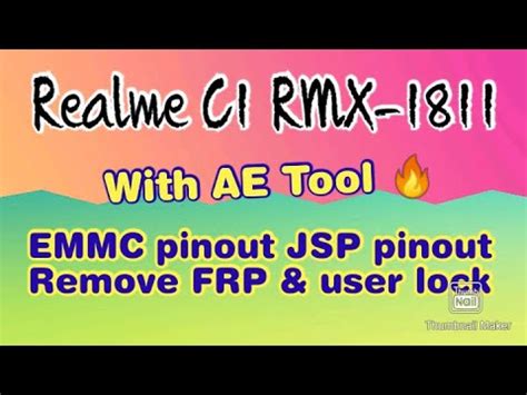 Realme C1 RMX1811 EMMC Pin Out ISP Pin Out Remove FRP And User Lock