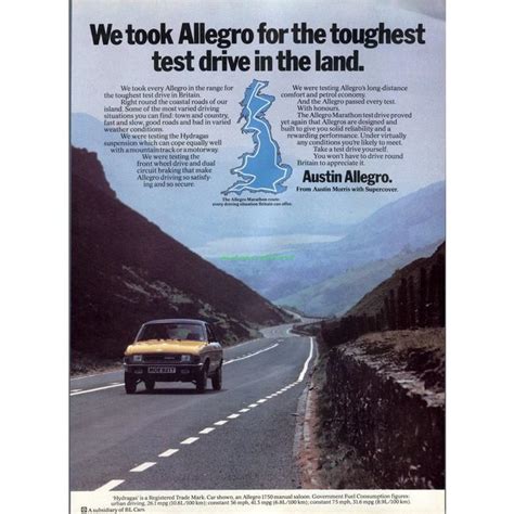 Austin Allegro Original Vintage Magazine Advert 52169 On Ebid United