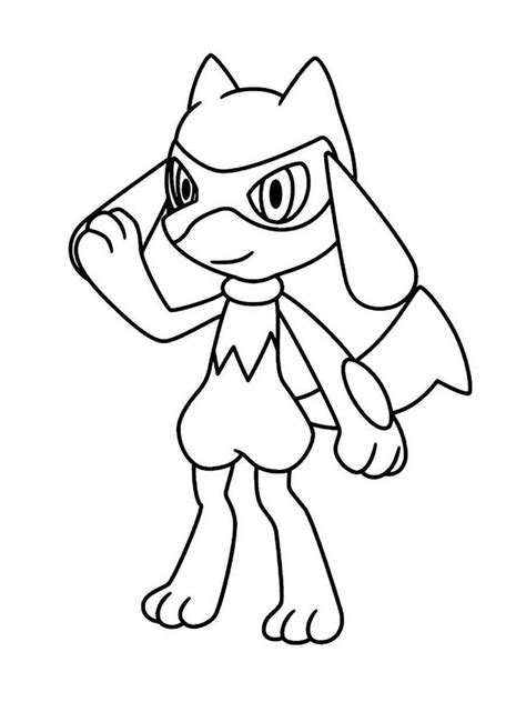 Pokemon Riolu Coloring Page Coloring Pages