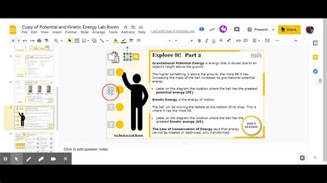 Potential And Kinetic Energy Lab Room Instructions YouTube