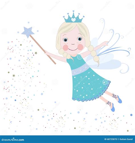 Cute Snow Fairy Tale Vector Background Stock Vector Illustration Of