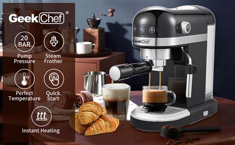 Geek Chef Gcf20d Bar Espresso Machine 1350w High Performance