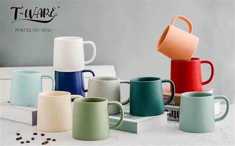 T Ware Ceramic Mugs Microwave Safe Mugs Ceramic Coffee Cups 16 Oz Coffee Mugs For