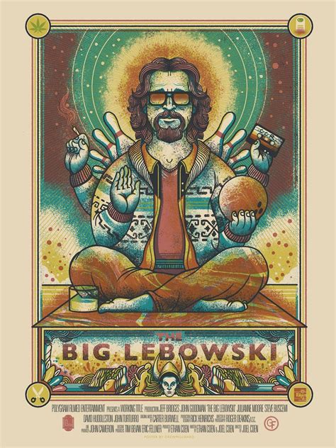 Drew Millward The Big Lebowski Movie Poster Release Movie Artwork