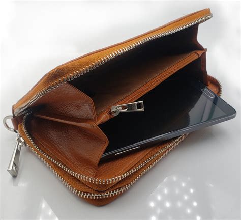 Ag Wallets Women Double Zipper Wallet Cowhide Leather Large Etsy