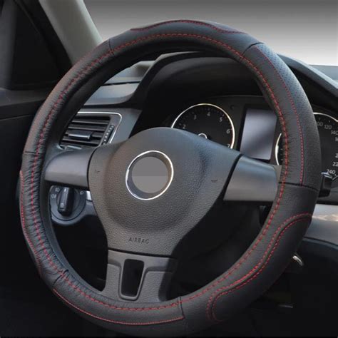 Genuine Leather Steering Wheel Cover Breathable Fashion Movement Auto