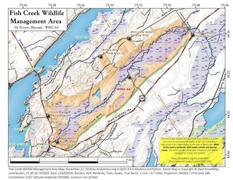 Map Fish Creek Wildlife Management Area Andy