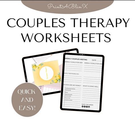 Couples Therapy Worksheet Marriage Help Marriage Christian Etsy