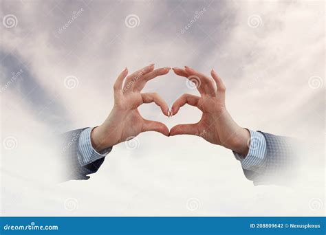 Male Hands Form Heart Shape Stock Photo Image Of Heart Romance