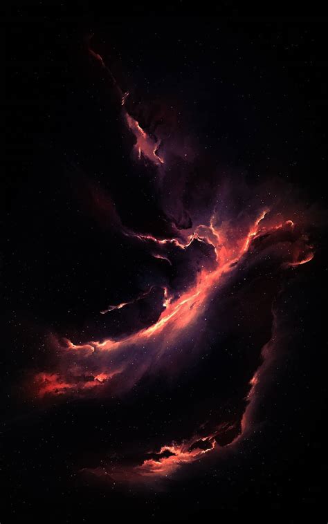 Download Red Thunder Cloud Oled Iphone Wallpaper