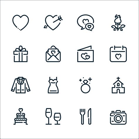 Wedding And Love Icons With White Background 7770589 Vector Art At Vecteezy
