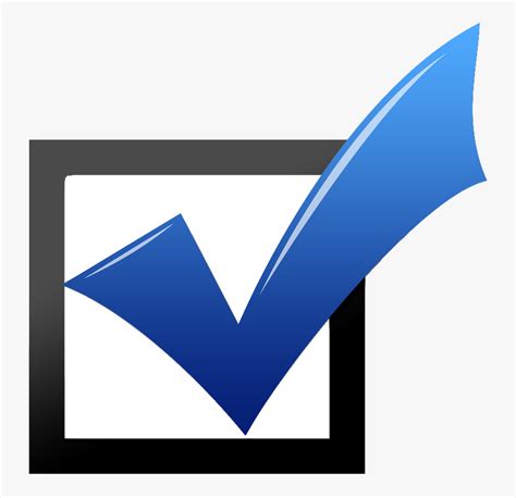 Check Mark Clipart Square Blue Check Mark Transparent