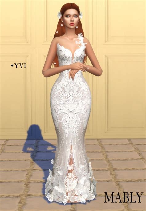 Yvi Wedding Dress At Mably Store The Sims 4 Catalog