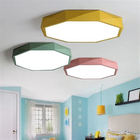 Hexagon Led Ceiling Lights Ultra Thin 5cm Simple Ceiling Lamps For