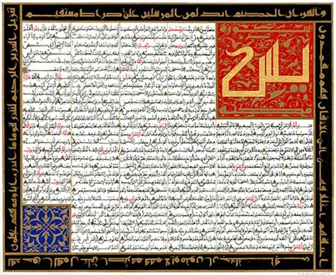 Surah Yasin Calligraphy Poster Framed