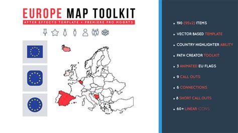 Europe Map Toolkit Video Templates Envato Elements