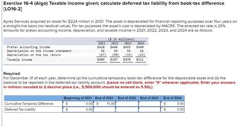 Solved Exercise 16 4 Algo Taxable Income Given Calculate