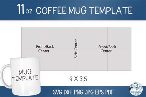 11 Oz Coffee Mug Template Gráfico Por Wispywillowdesigns · Creative Fabrica