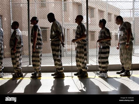 The Chain Gang At Maricopa County Jail In Phoenix Arizona Stock Photo