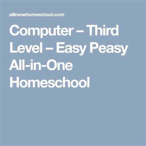 Computer Third Level Easy Peasy All In One Homeschool Third Grade