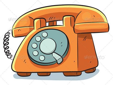 Old Phone Graphicriver Cartoon Illustration Of Old Vintage Phone