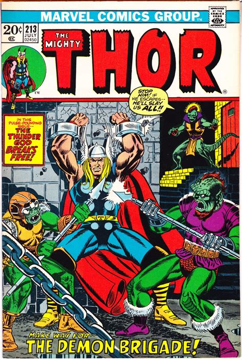 Thor 213 Comic Bronze Age Vintage Book 1973 Marvel Comics Etsy