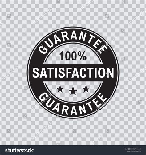 Satisfaction Guarantee Icon Black Color Stock Vector Royalty Free Shutterstock