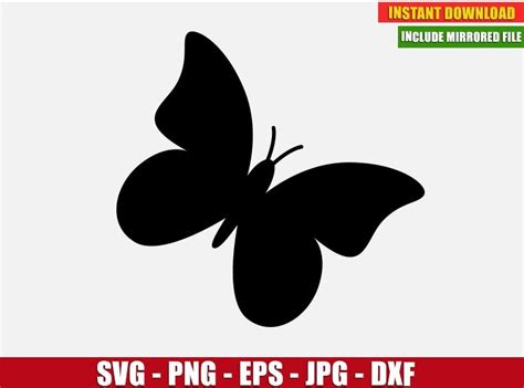 132 Cricut Silhouette Simple Butterfly Svg Svg Png Eps Dxf File