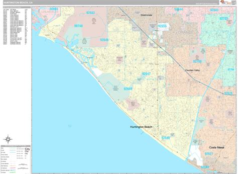 Huntington Beach Ca Zip Code Map