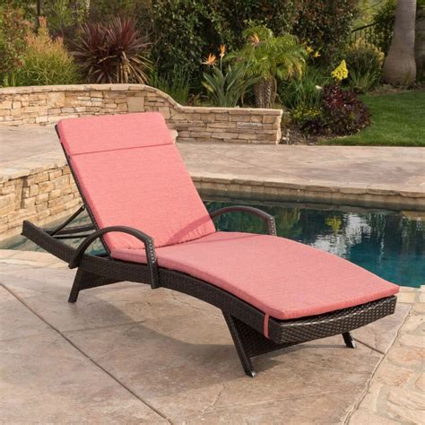 contemporary outdoor brown wicker armed chaise lounge