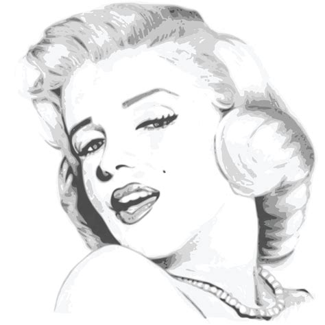 Marilyn Monroe Svg Free Clipart Of A Portrait Of Marilyn Monroe