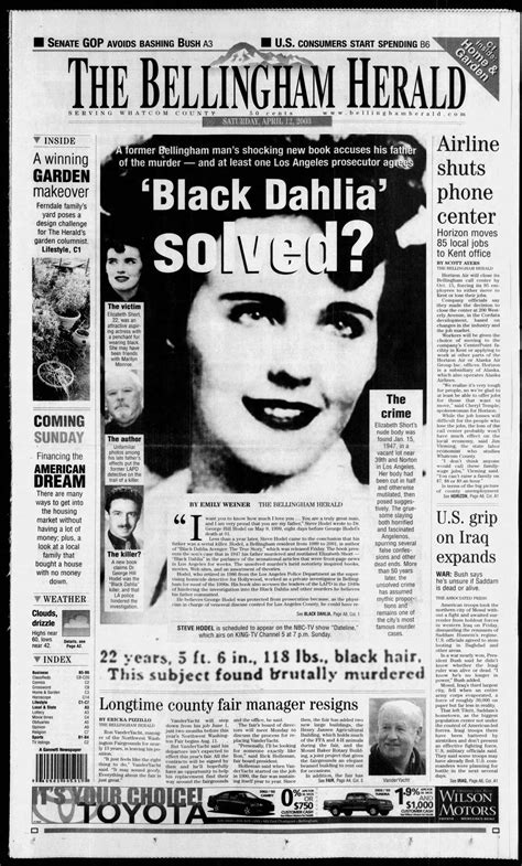 2003 Bellingham Herald "Black Dahlia Solved?" Article Revisited - Steve