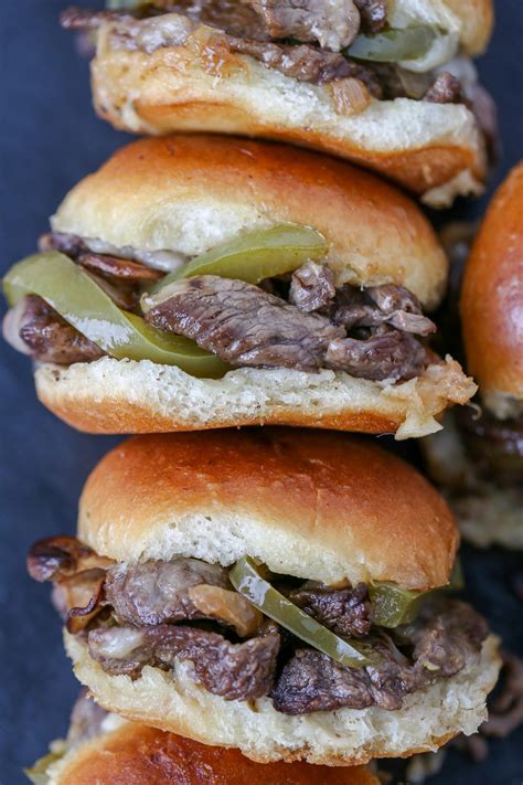 Easy Philly Cheesesteak Sliders Momsdish